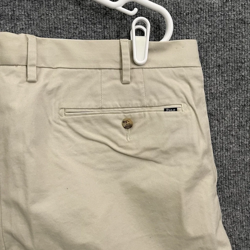 Polo Ralph Lauren Stretch Slim Fit Shorts Mens 38 Beige Chino Golf Casual
